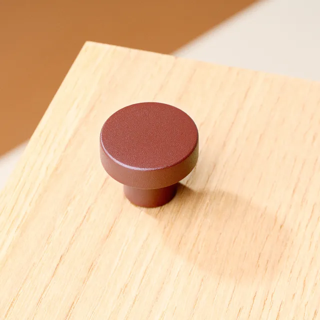 Toniton Circular Reddish Brown knott matt rødbrun