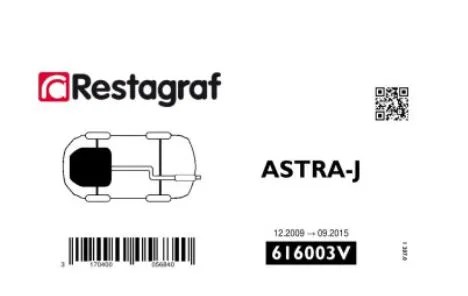 Restagraf 616003V festesett motorskjerm Astra J 2009-2015