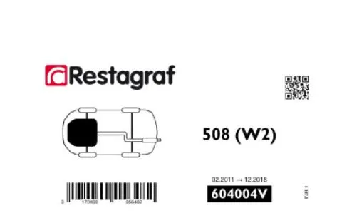 Restagraf 604004V festesett motorskjerm Peugeot 508