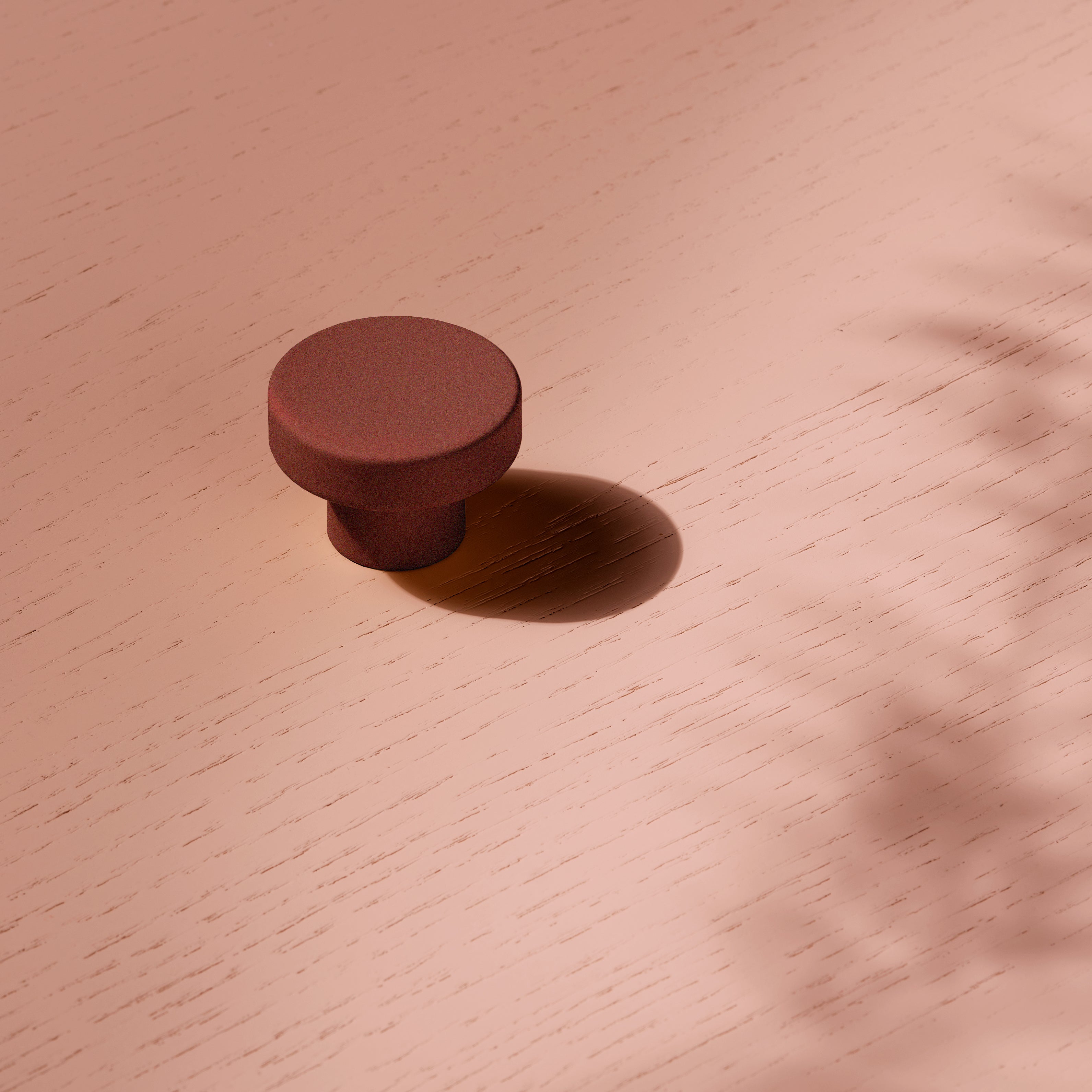 Toniton Circular Reddish Brown knott matt rødbrun