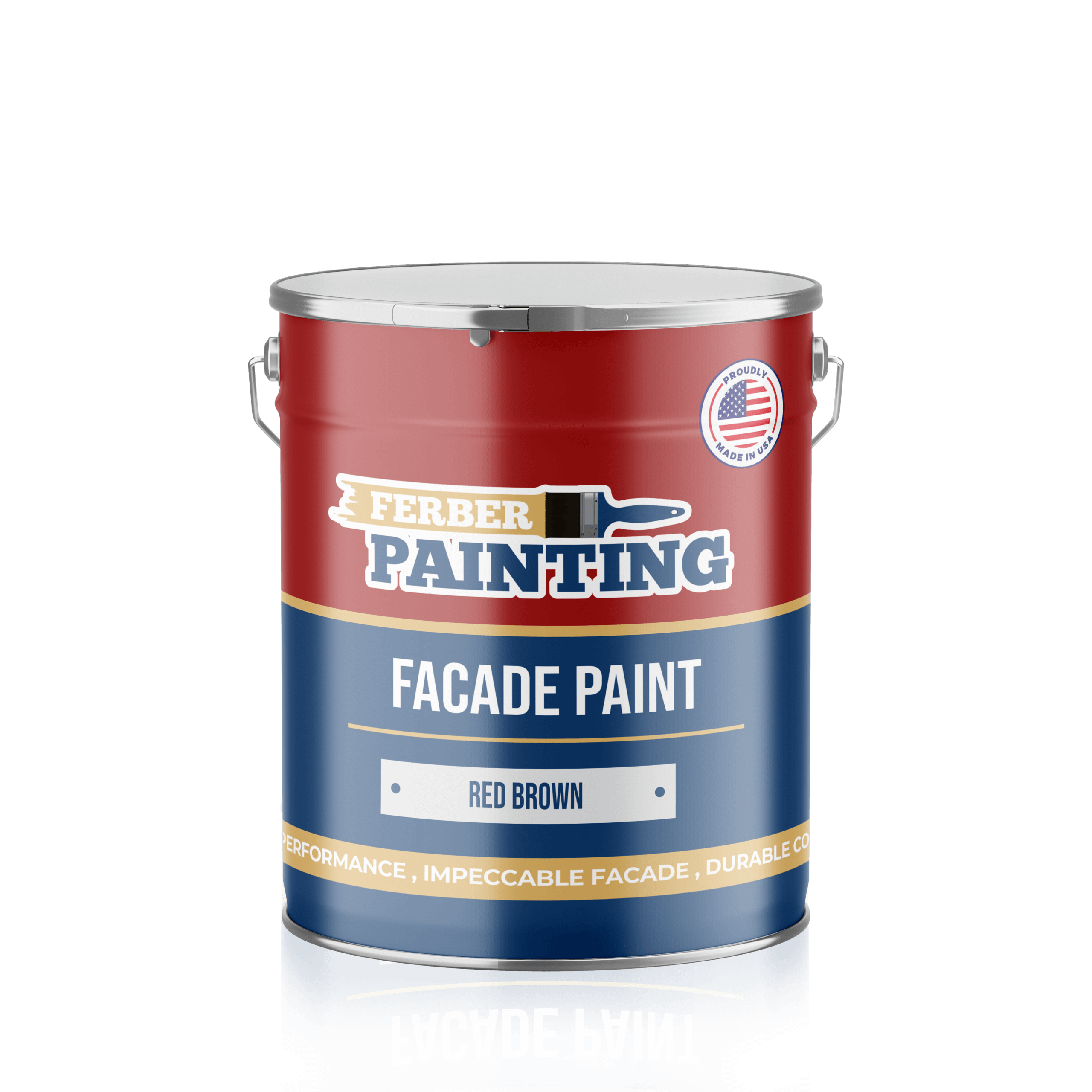 Ferber Painting Facade Paint Red Brown fasademaling rødbrun matt