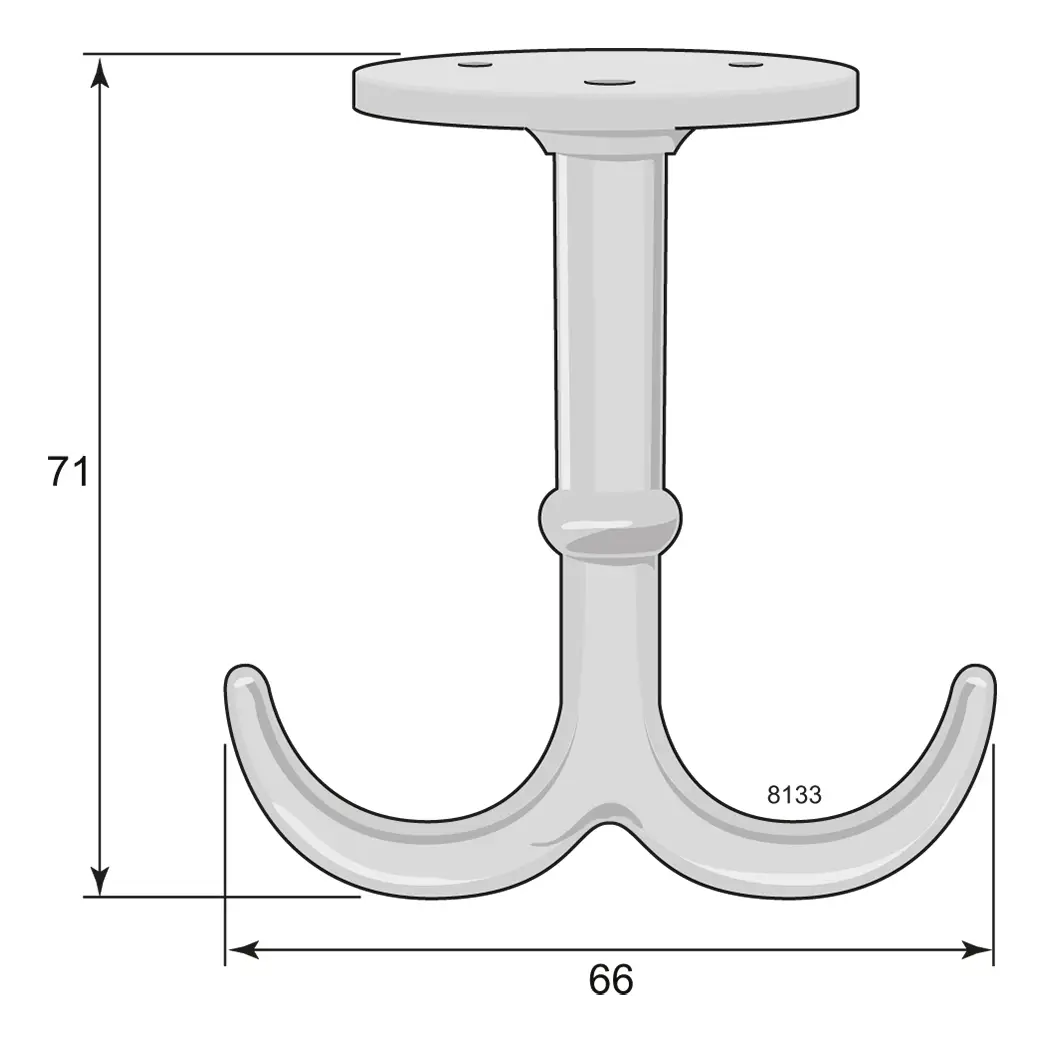 Gysinge ankerkrok 8133 forniklet metallkrok
