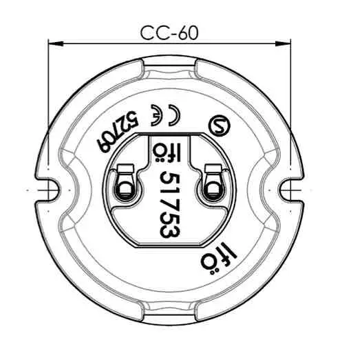 Gysinge rak lampeholder porselen svart E27