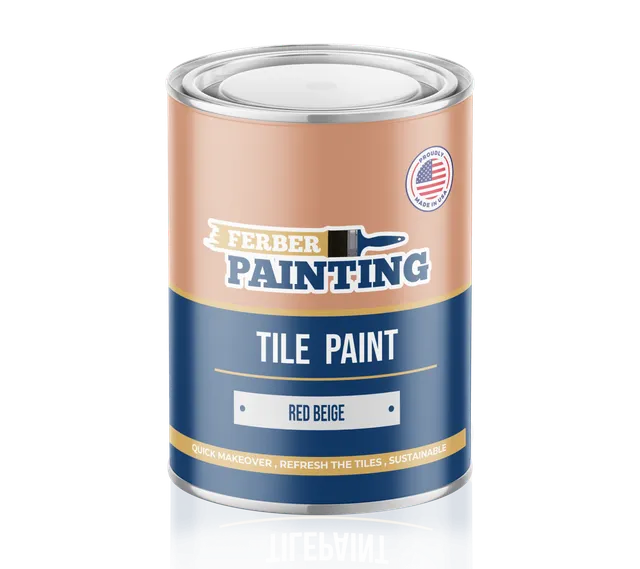 Ferber Painting flismaling rød beige vaskbar