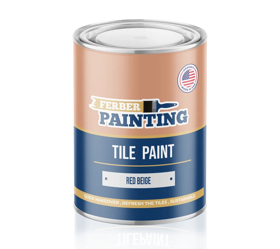 Ferber Painting flismaling rød beige vaskbar