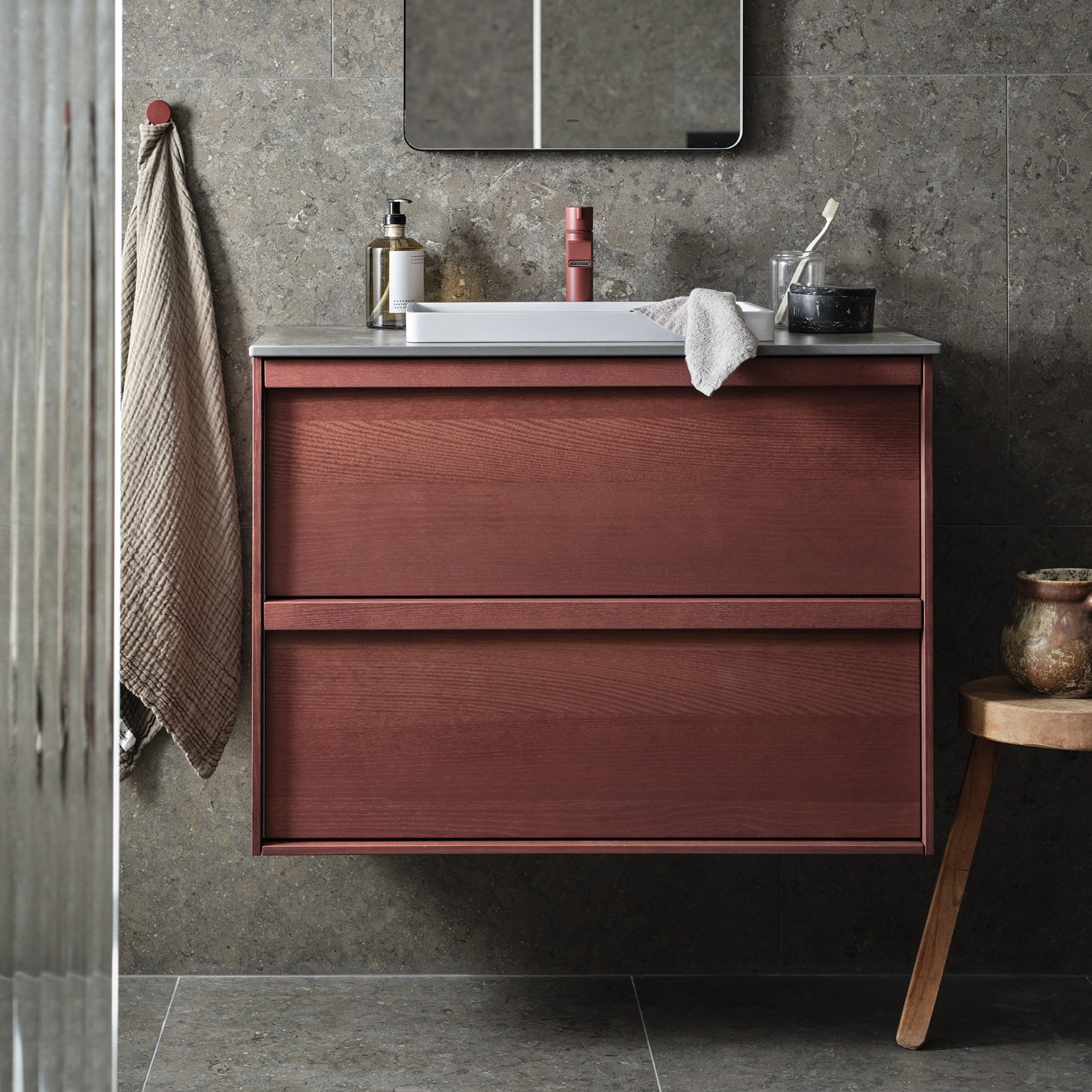 Toniton Arch 02 servantbatteri Reddish Brown matt