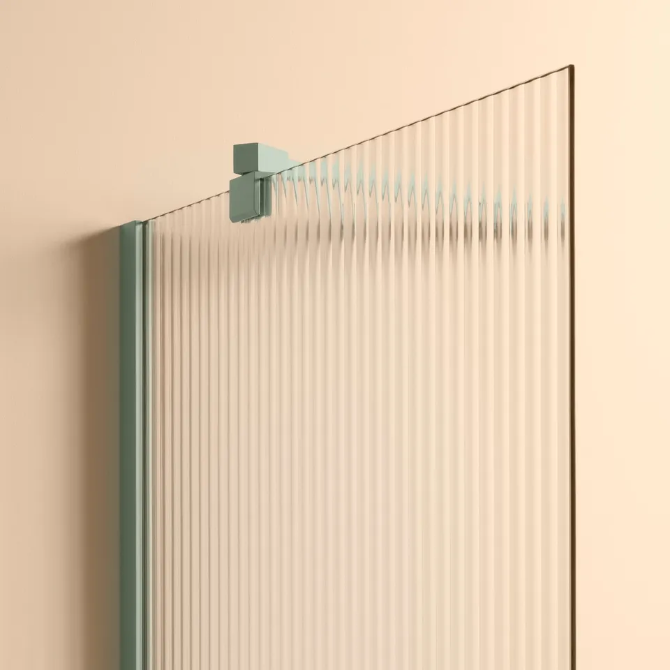 Toniton Rib dusjvegg grønn ribbeglass 78 cm