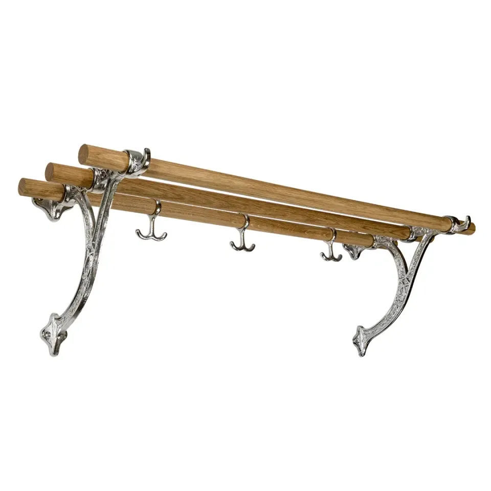 Gysinge hattehylle eik 5308 forniklet 100 cm 3 kroker