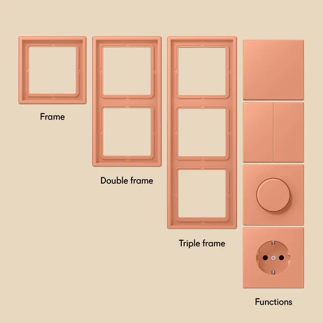 Toniton Frames Peach 02 bryterramme enkel fersken