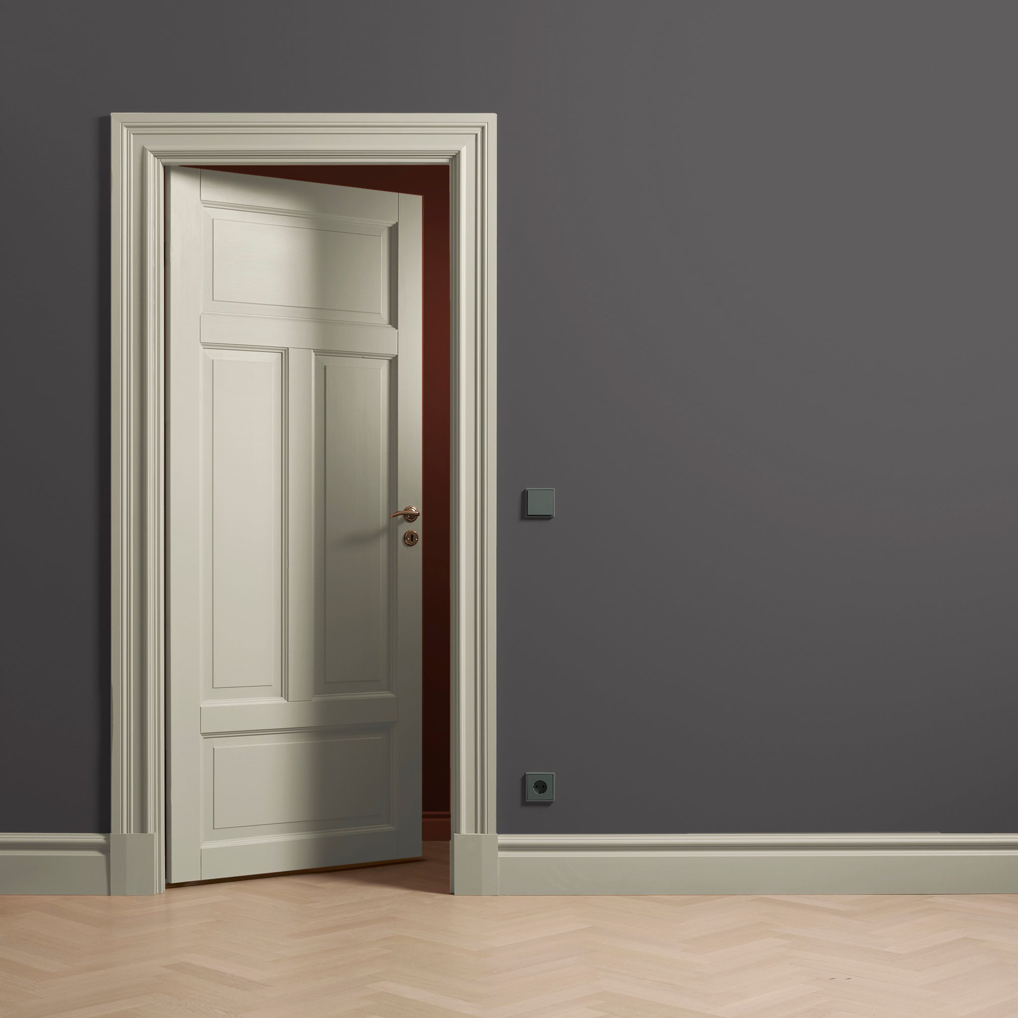 Toniton Les Couleurs Pure Grey 07 strømbryter grå matt
