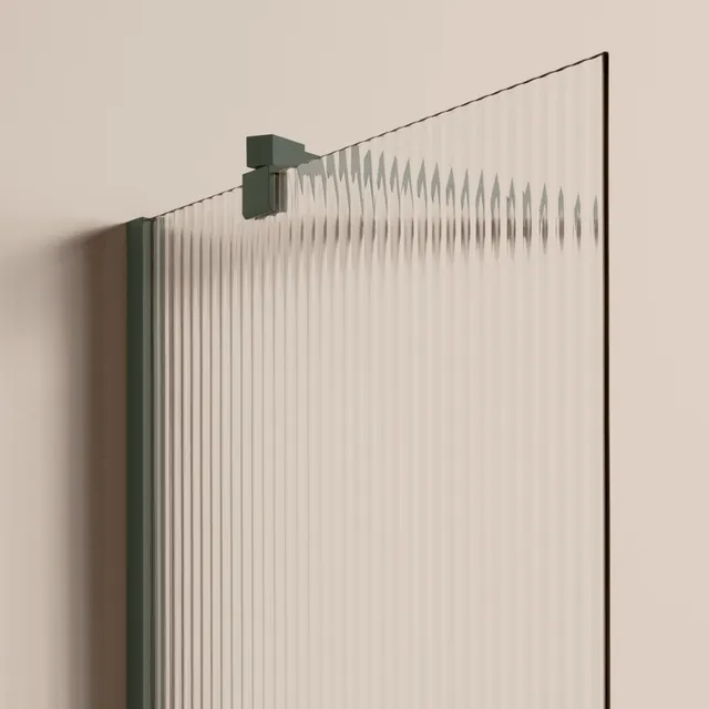 Toniton Rib dusjvegg 73 cm herdet glass gronn