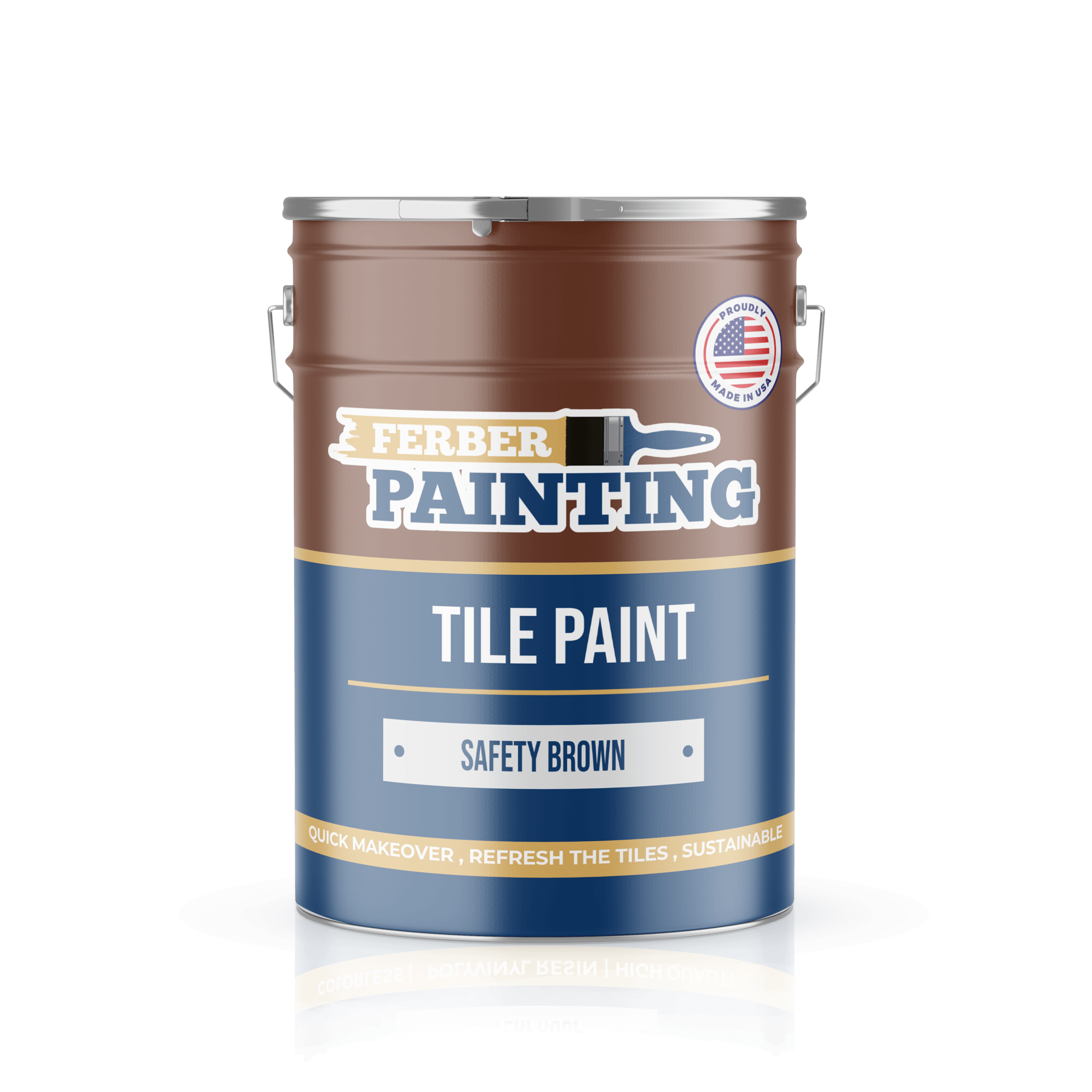 Ferber Painting Tile Paint Safety Brown flismaling brun vaskbar