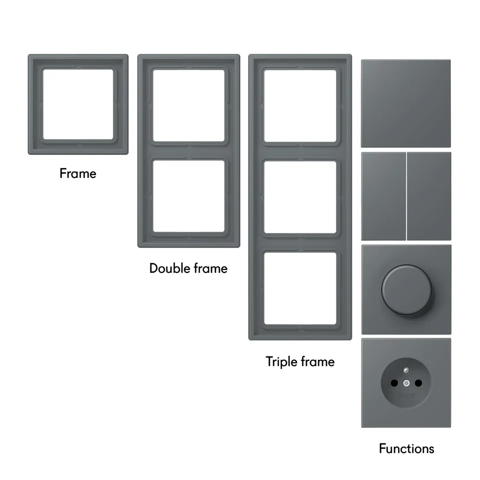 Toniton Frames Pure Grey 07 bryterramme enkel grå