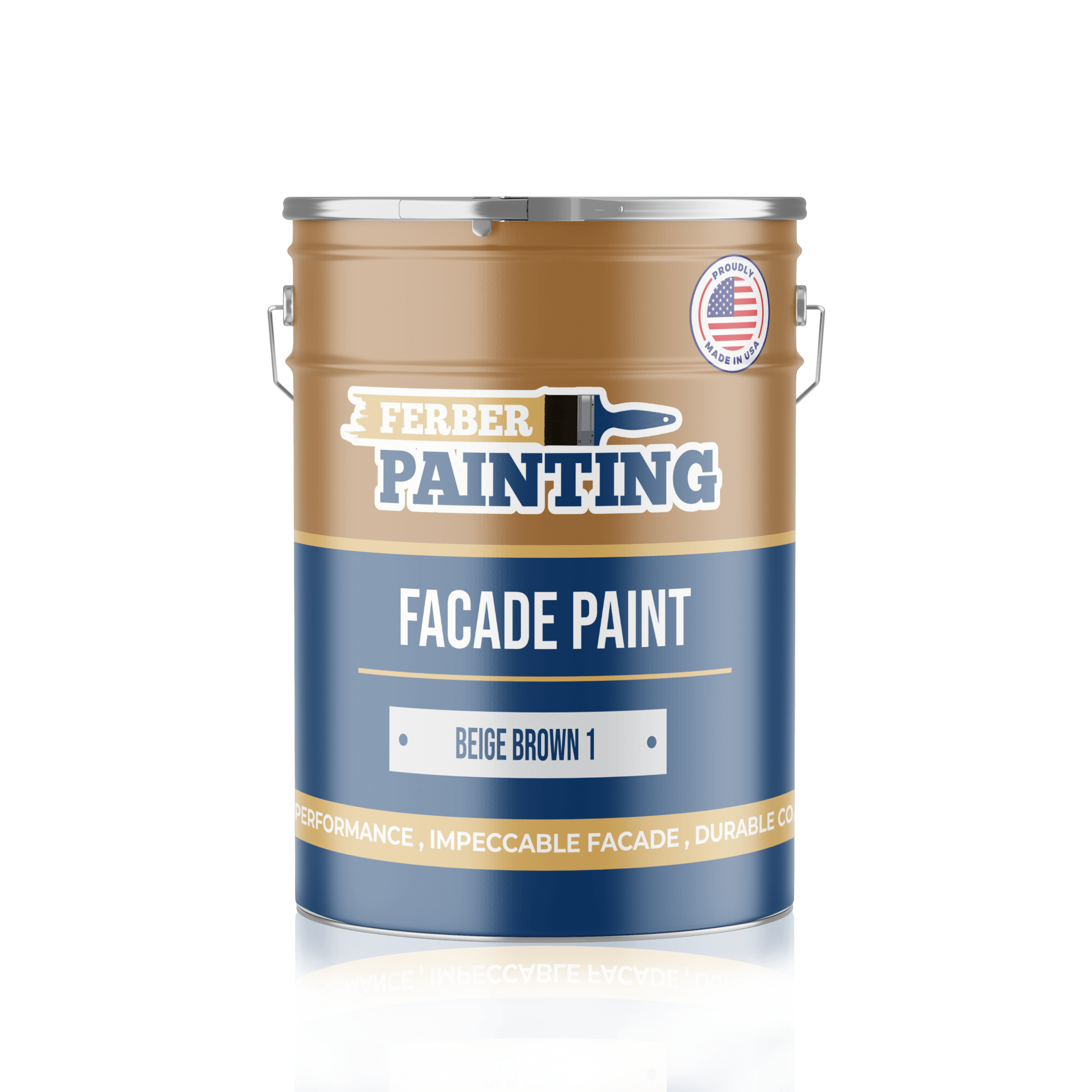 Ferber Painting fasademaling beigebrun 1L matt vaskbar