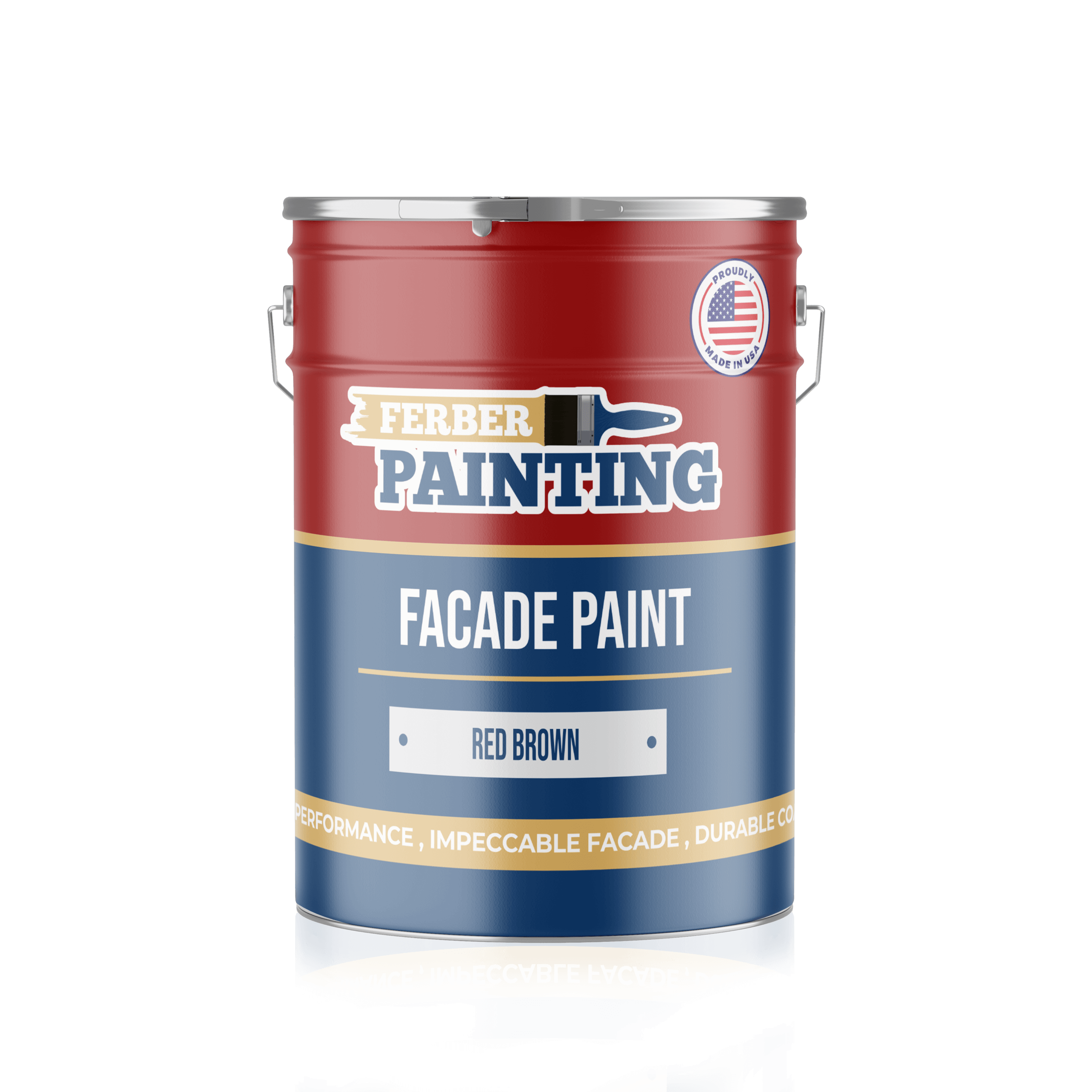 Ferber Painting Facade Paint Red Brown fasademaling rødbrun matt