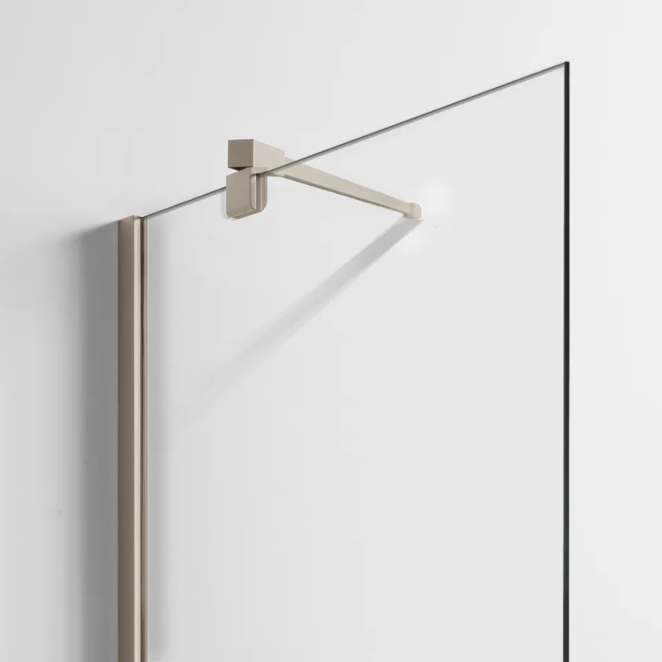 Toniton Transparent Greige dusjvegg 78 cm klart glass