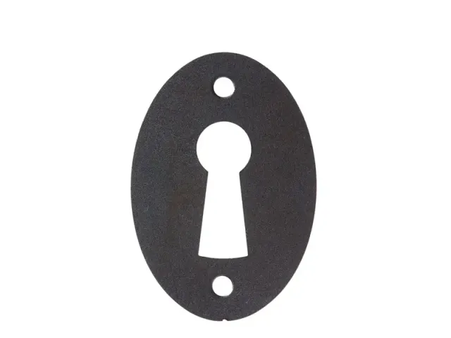 Gysinge nøkkelskilt oval stor ubehandlet jernplate