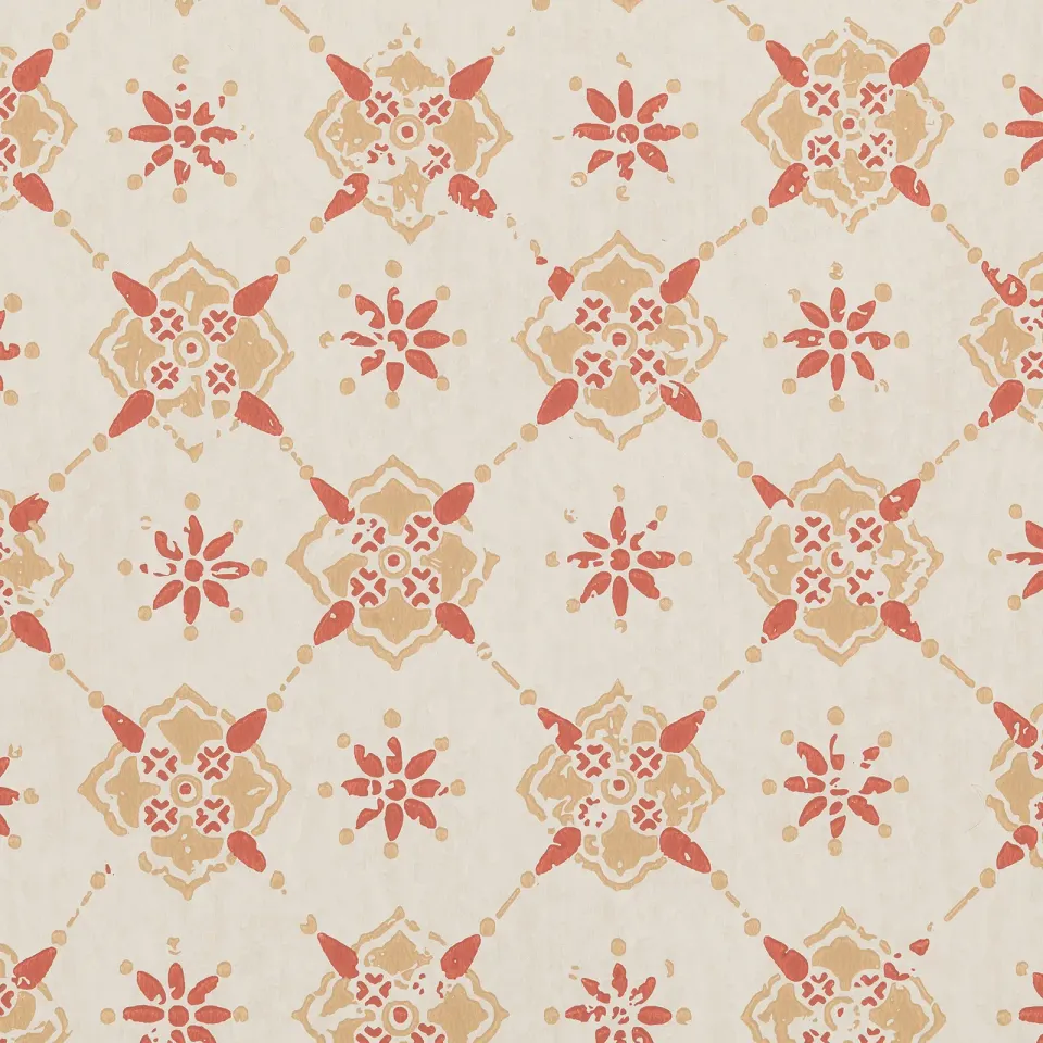 Gysinge Gårdskontoret tapetprøve beige 50x50 cm smårutet