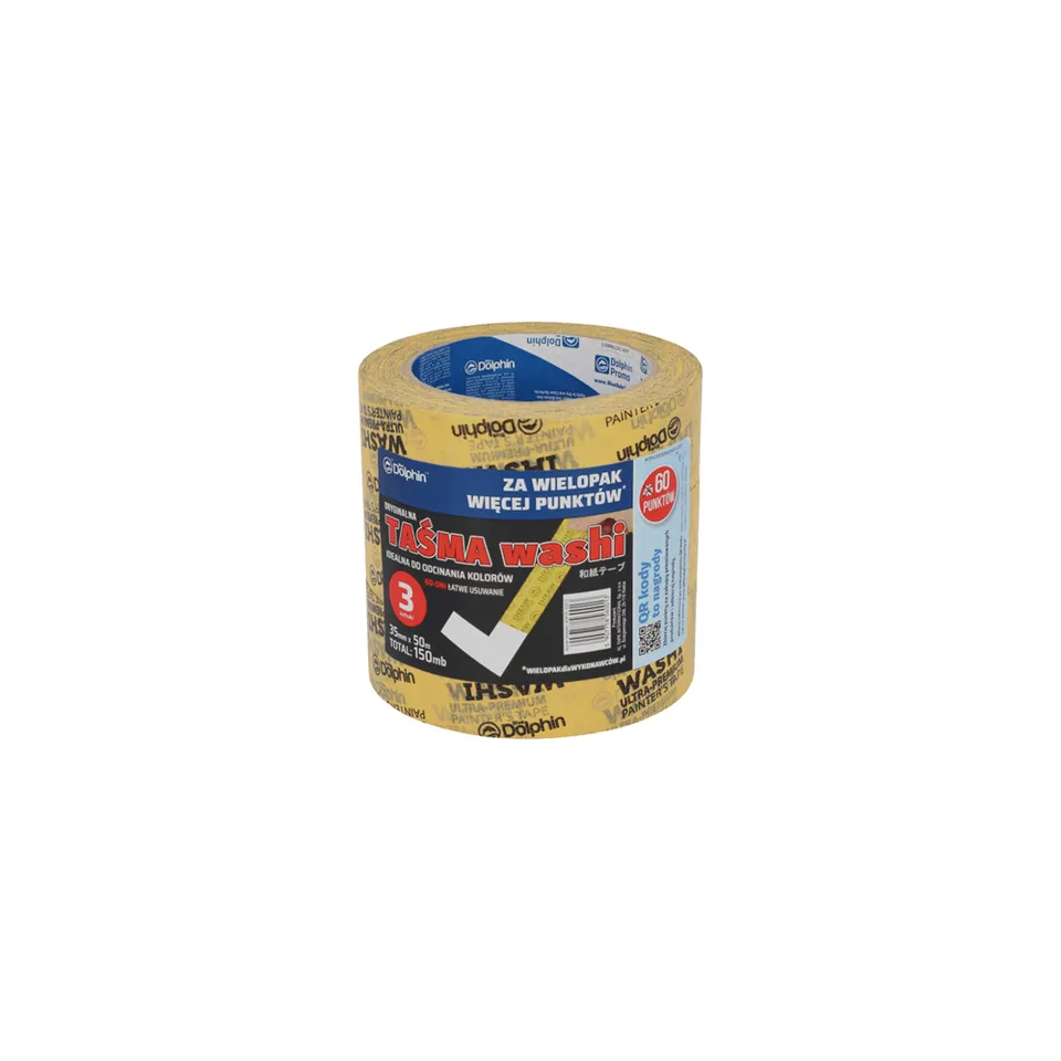 Blue Dolphin Washi malerteip flerpakning presis kant
