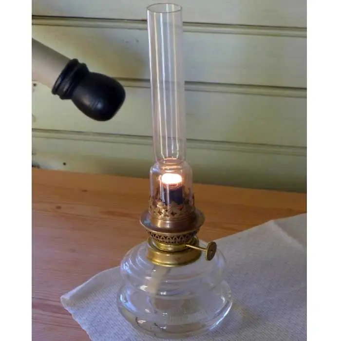 Gysinge fotogenlampe klart glass rundbrenner