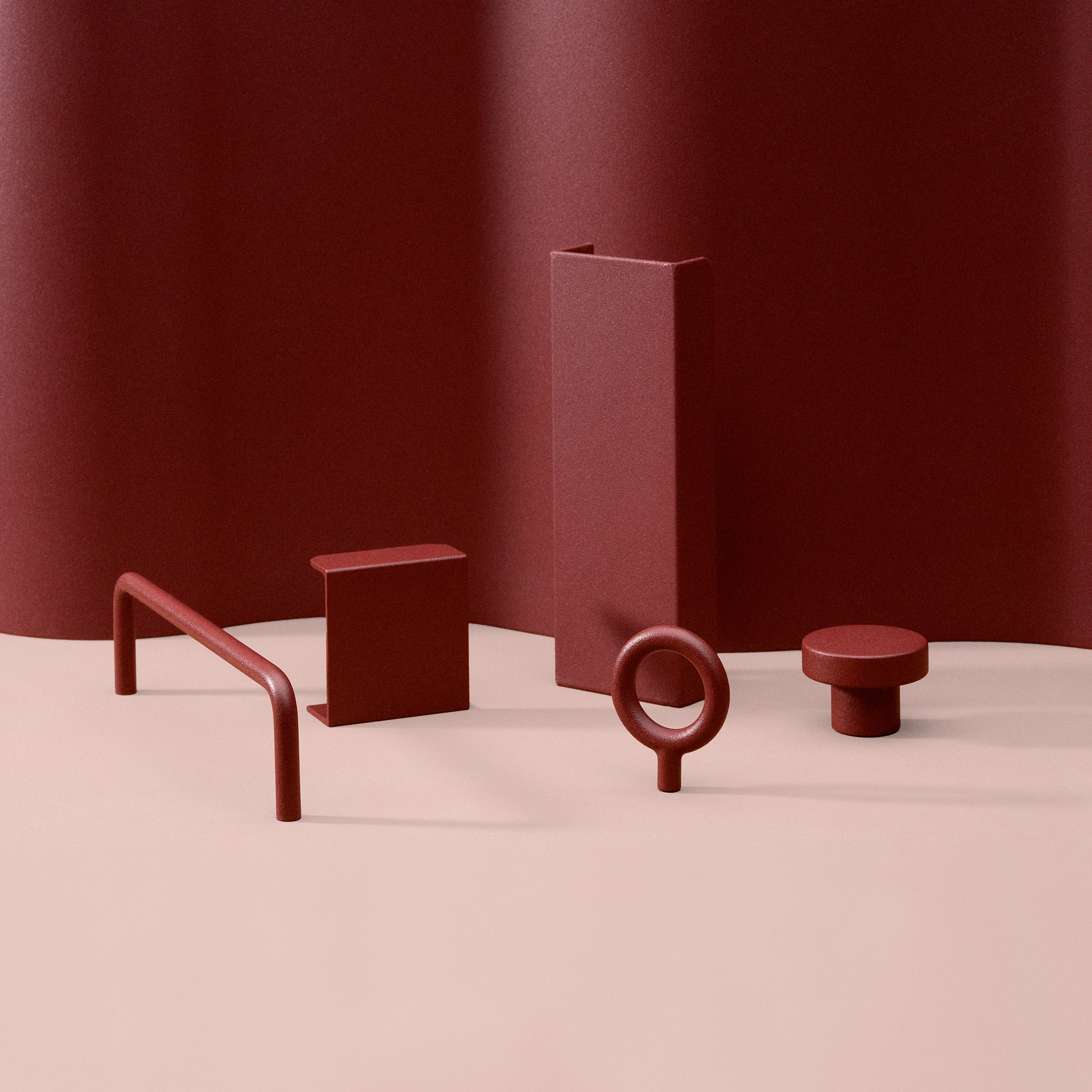 Toniton Hide 40 håndtak reddish brown matt metall