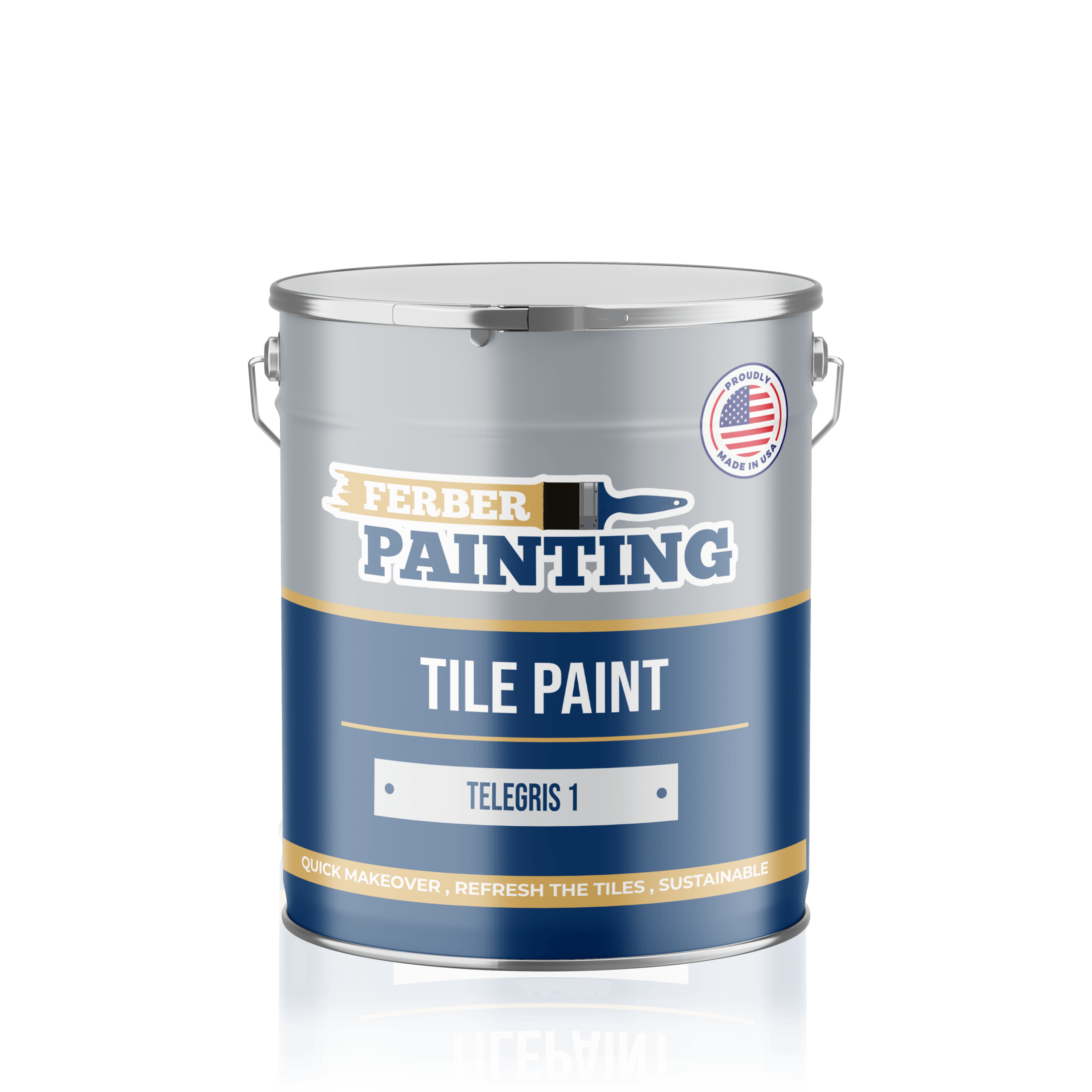 Ferber Painting Tile Paint Telegris flismaling telegrå vaskbar