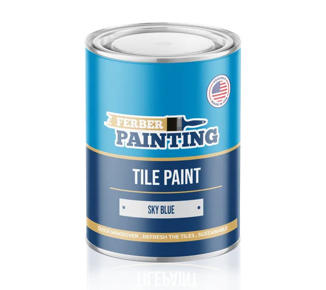 Ferber Painting Tile Paint Sky Blue flismaling lyseblå vaskbar