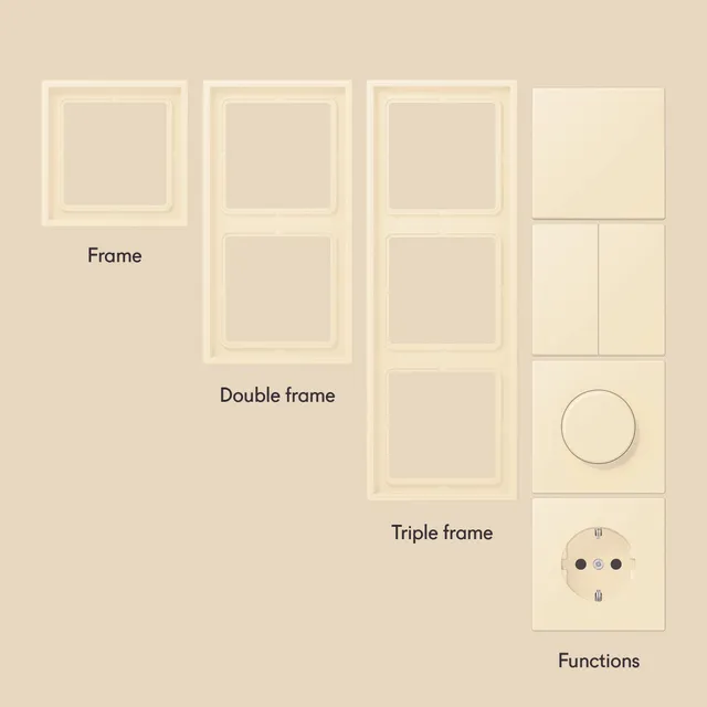 Toniton Frames 01 bryterramme Pale Yellow enkel