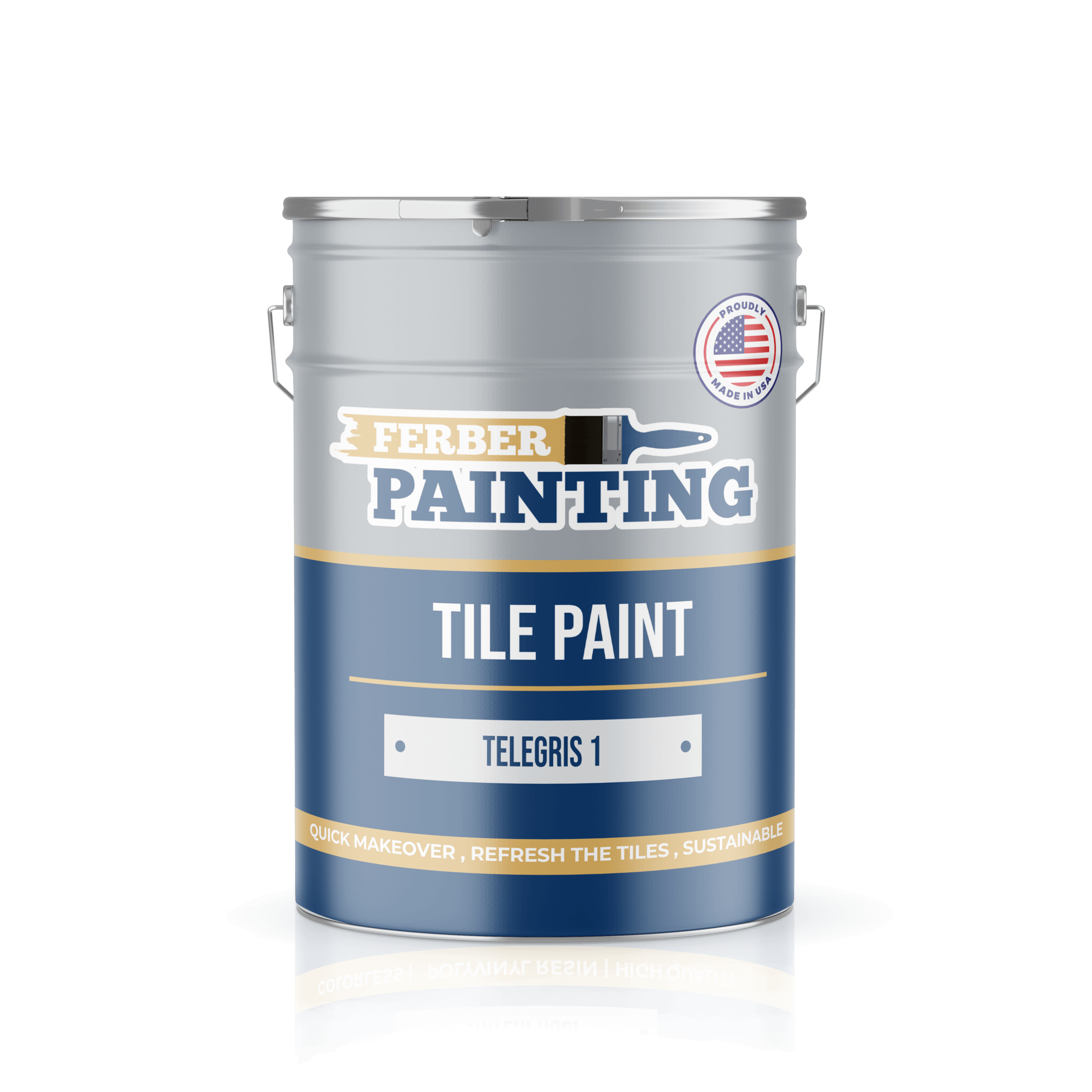 Ferber Painting Tile Paint Telegris flismaling telegrå vaskbar