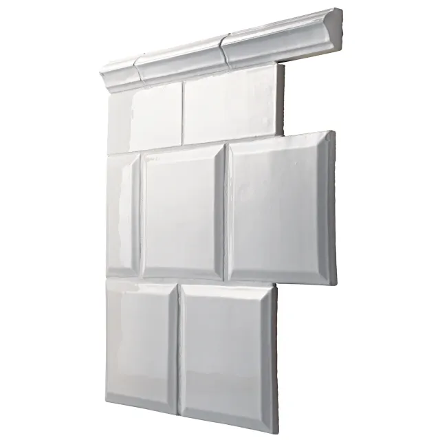 Gysinge kakel 15x15 cm flis hvit faset
