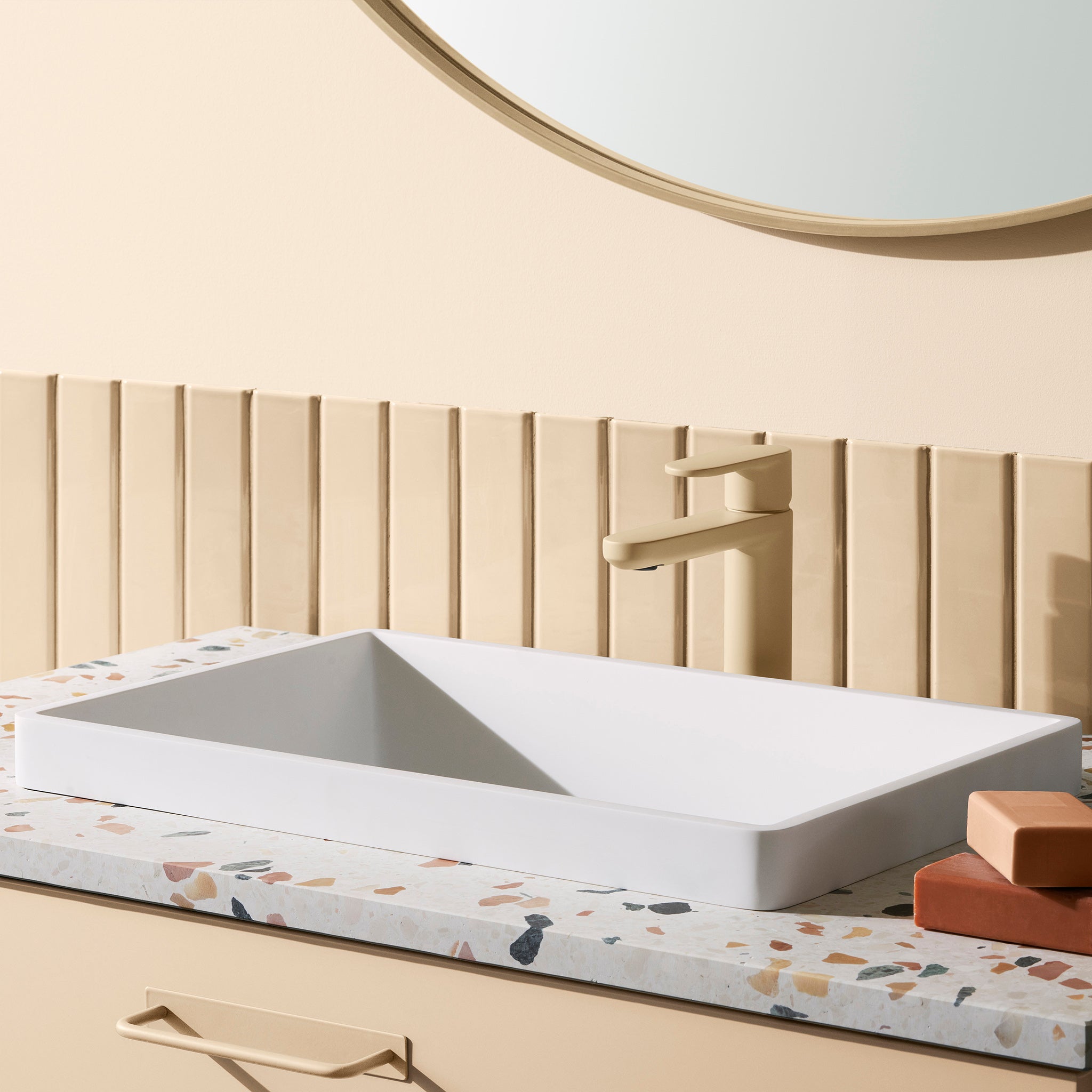Toniton Combine Vertical Creme flis prøveplate blank krem
