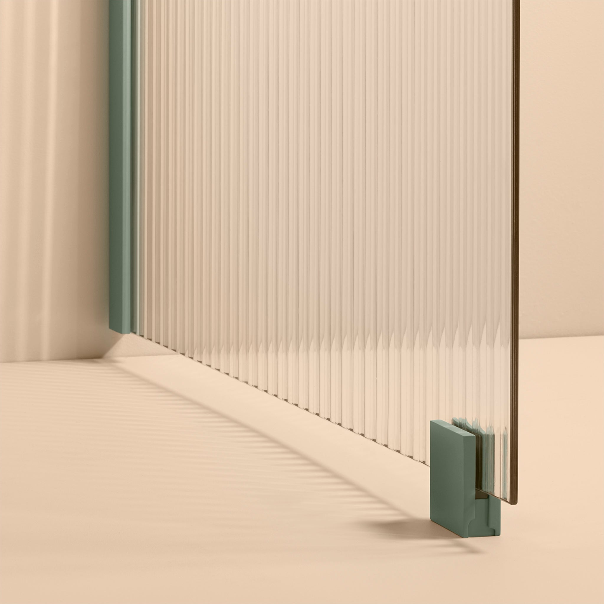 Toniton Rib dusjvegg grønn ribbeglass 78 cm