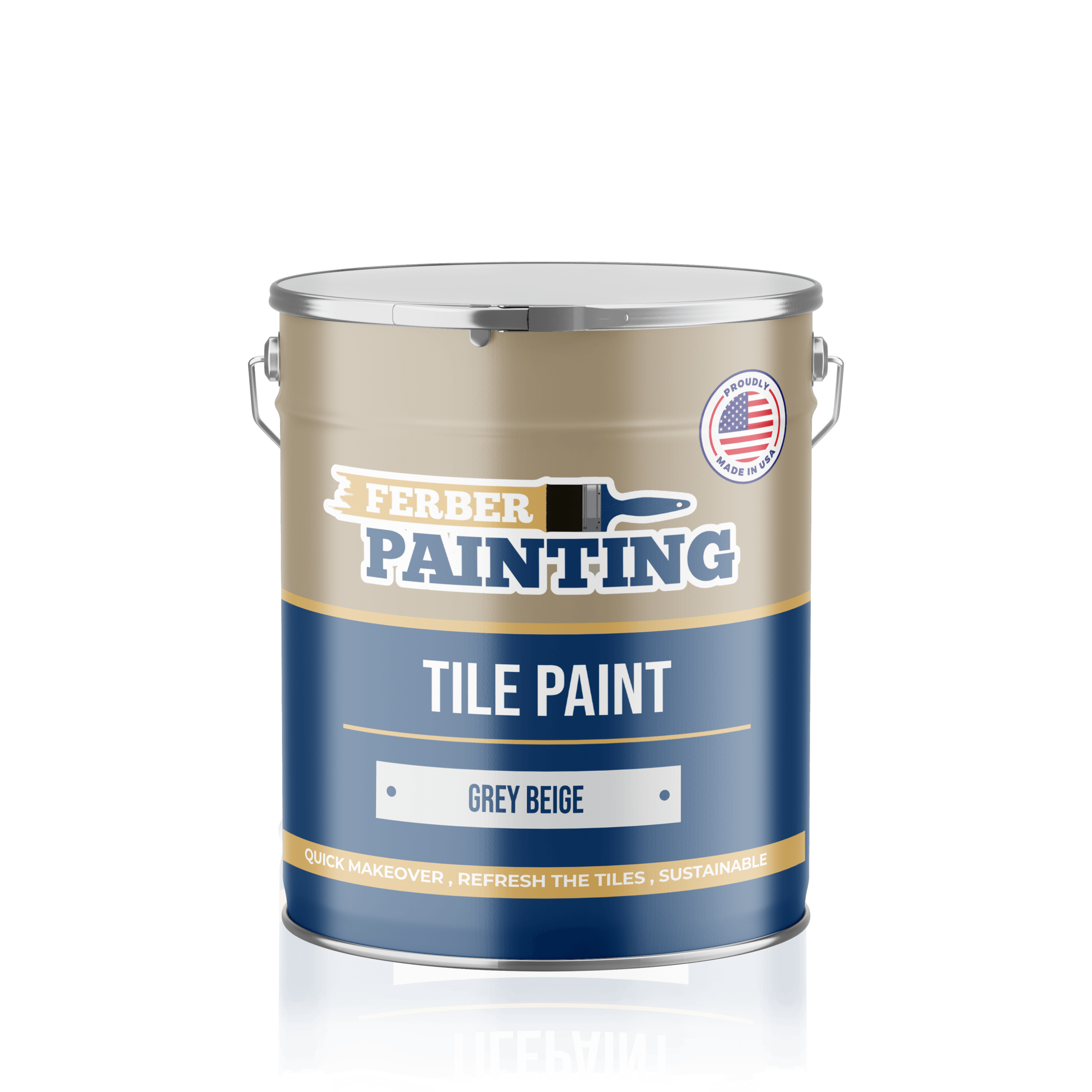 Ferber Painting flismaling gråbeige for bad