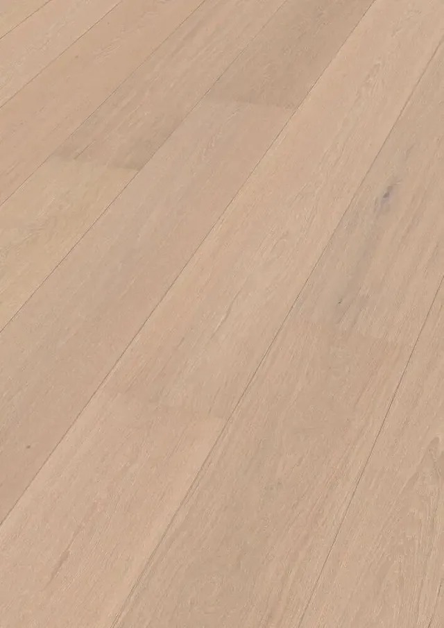 Saga Hardwood Wide Skomvær parkett kremhvit solid