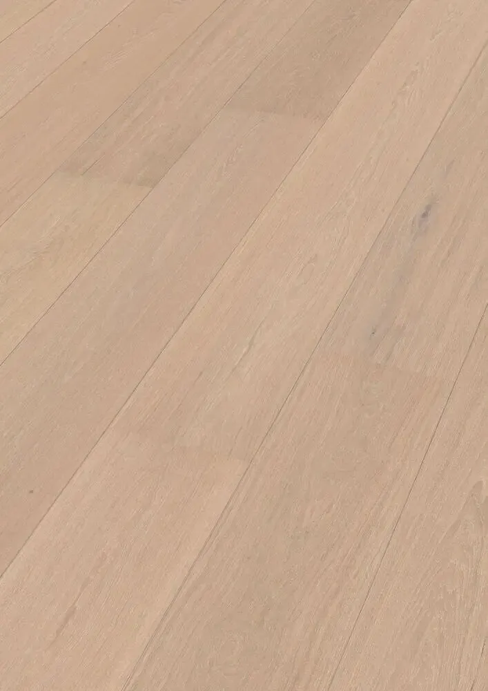 Saga Hardwood Wide Skomvær parkett kremhvit solid