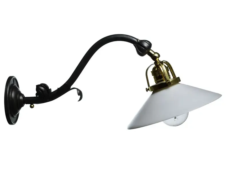 Gysinge Pelles vegglampe dekorblad svart jern