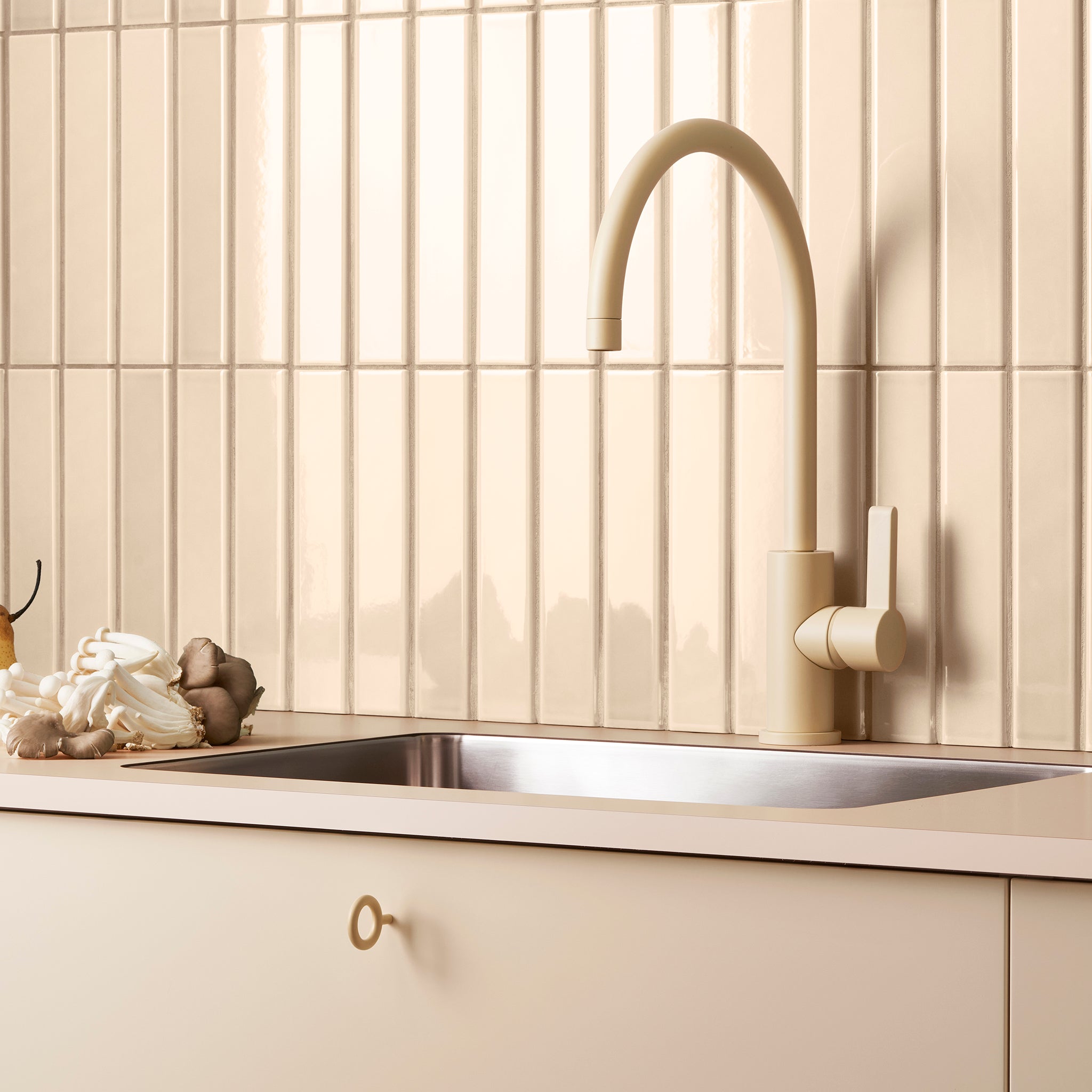 Toniton Combine Vertical Creme flis prøveplate blank krem