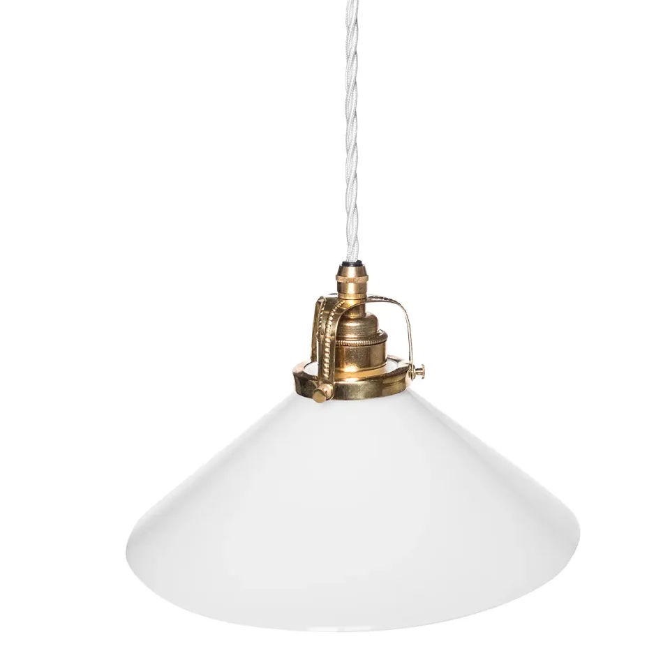 Gysinge skomakerlampe stor hvit opalglass 25 cm