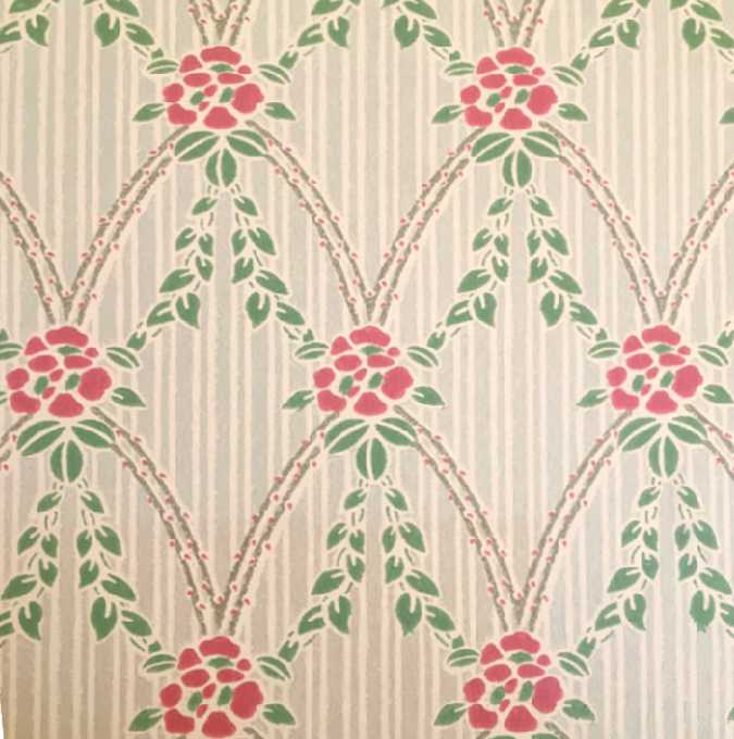Färnebo tapetprøve 50x50 cm beige roser