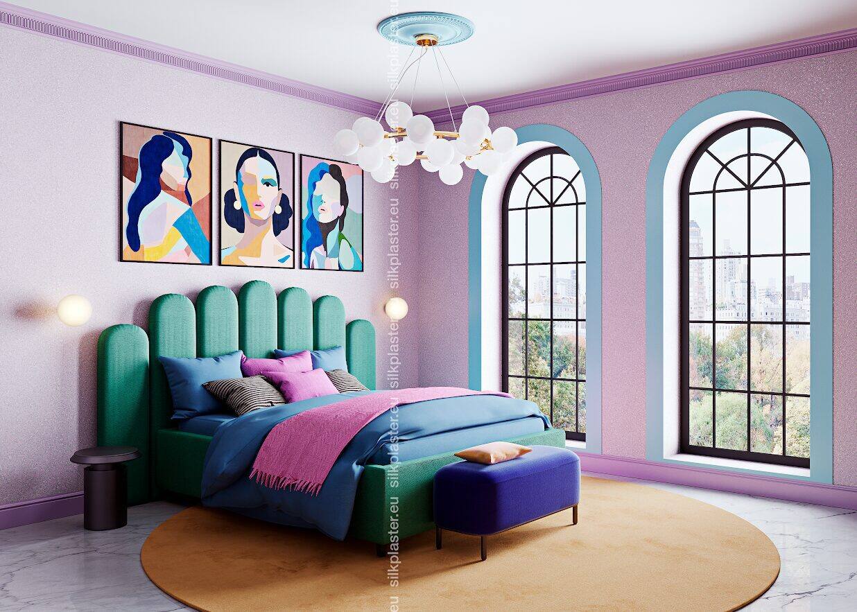 Silk Plaster Versailles 1 flytende tapet gull sølv glitter