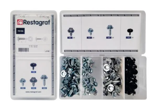 C. Christoffersen Restagraf 70106 skruer assortert boks 115 pk