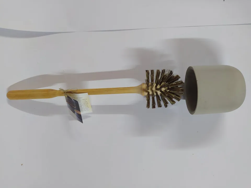 Ovolin toalettbørste tre og sement 40 cm natur