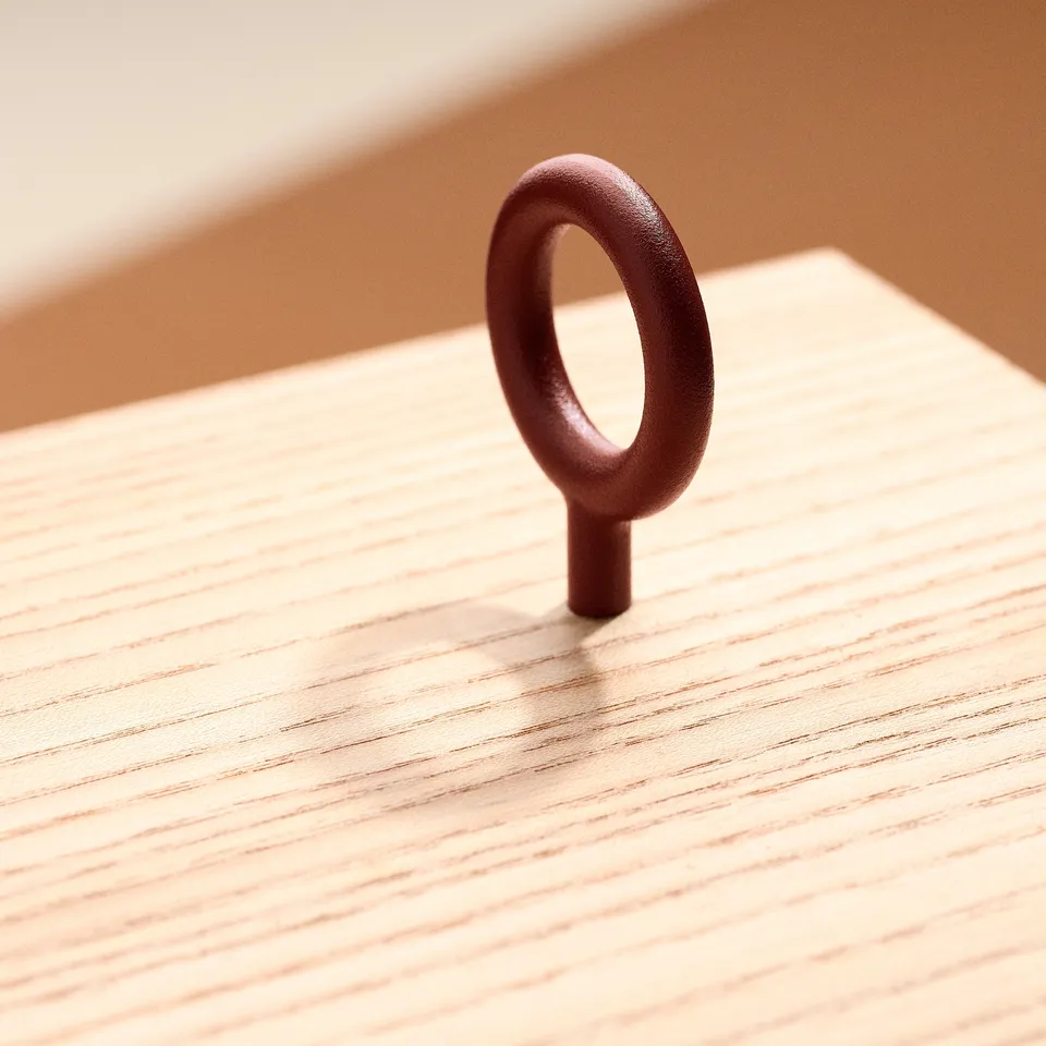 Toniton Key håndtak Reddish Brown matt rødbrun