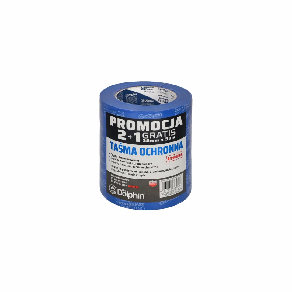 Blue Dolphin Tapes maskeringstape utendørs 48mmx50m +38mm
