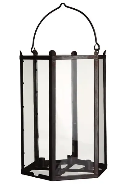 Gysinge sekskantet taklykt jernplate stearinlys 65 cm