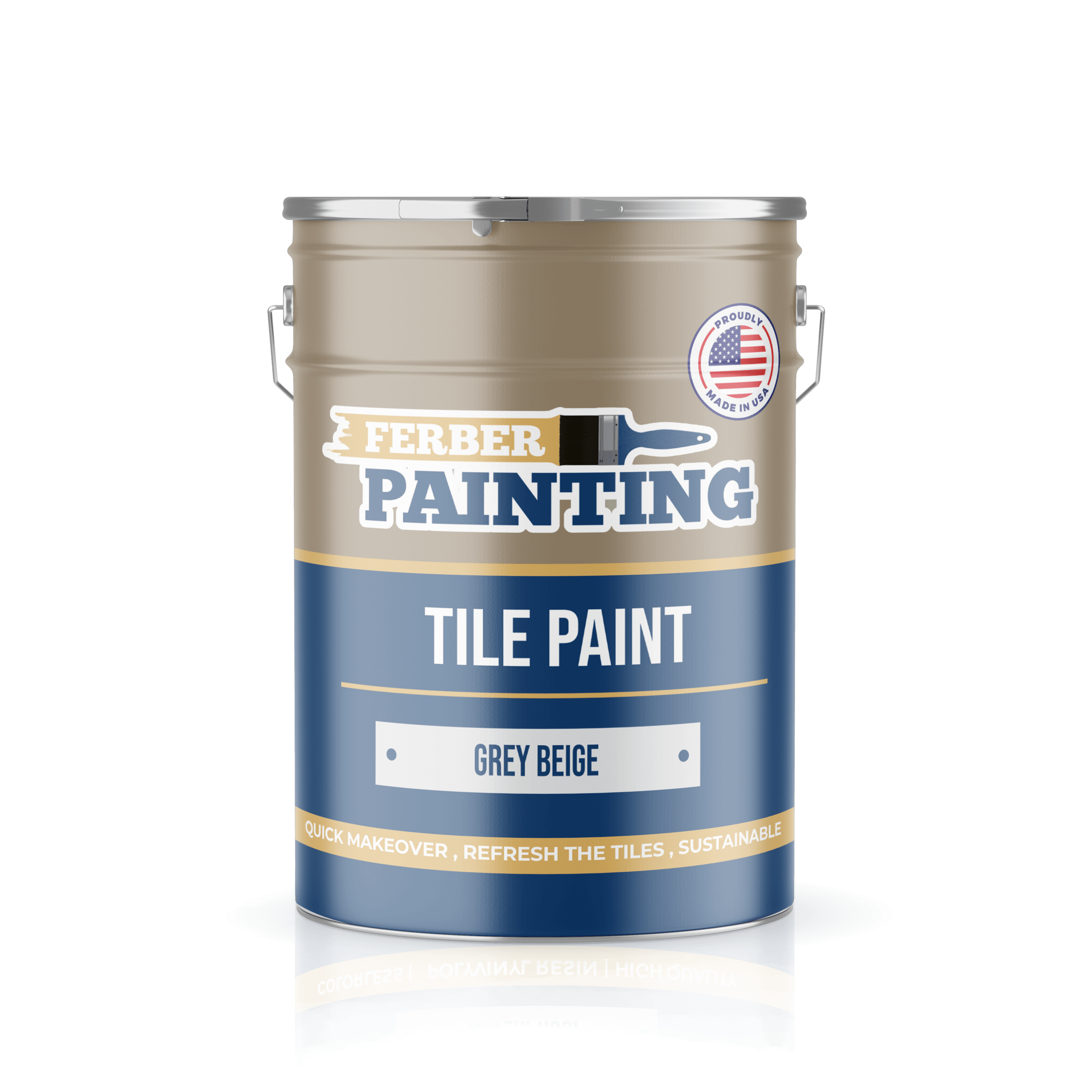 Ferber Painting flismaling gråbeige for bad