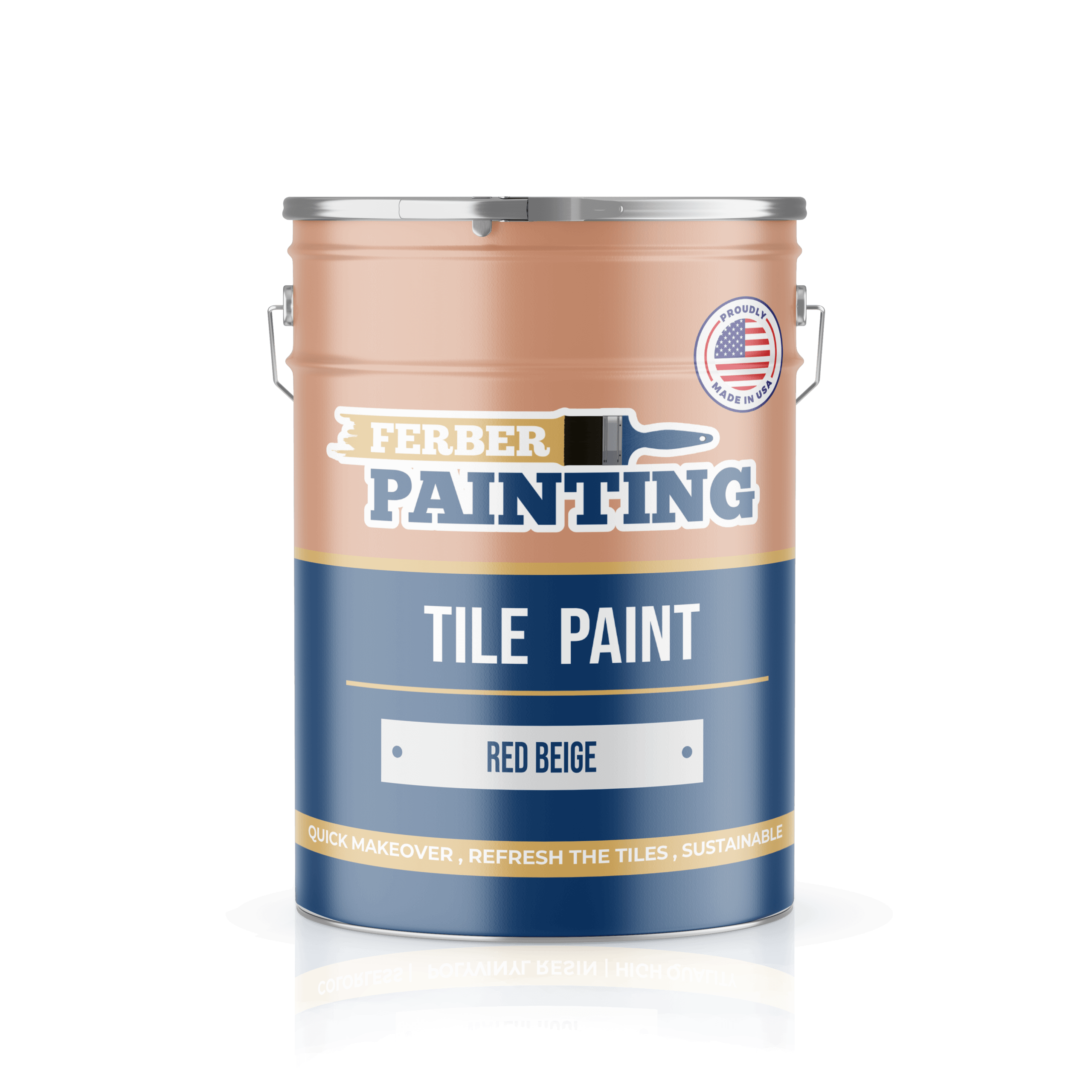 Ferber Painting flismaling rød beige vaskbar