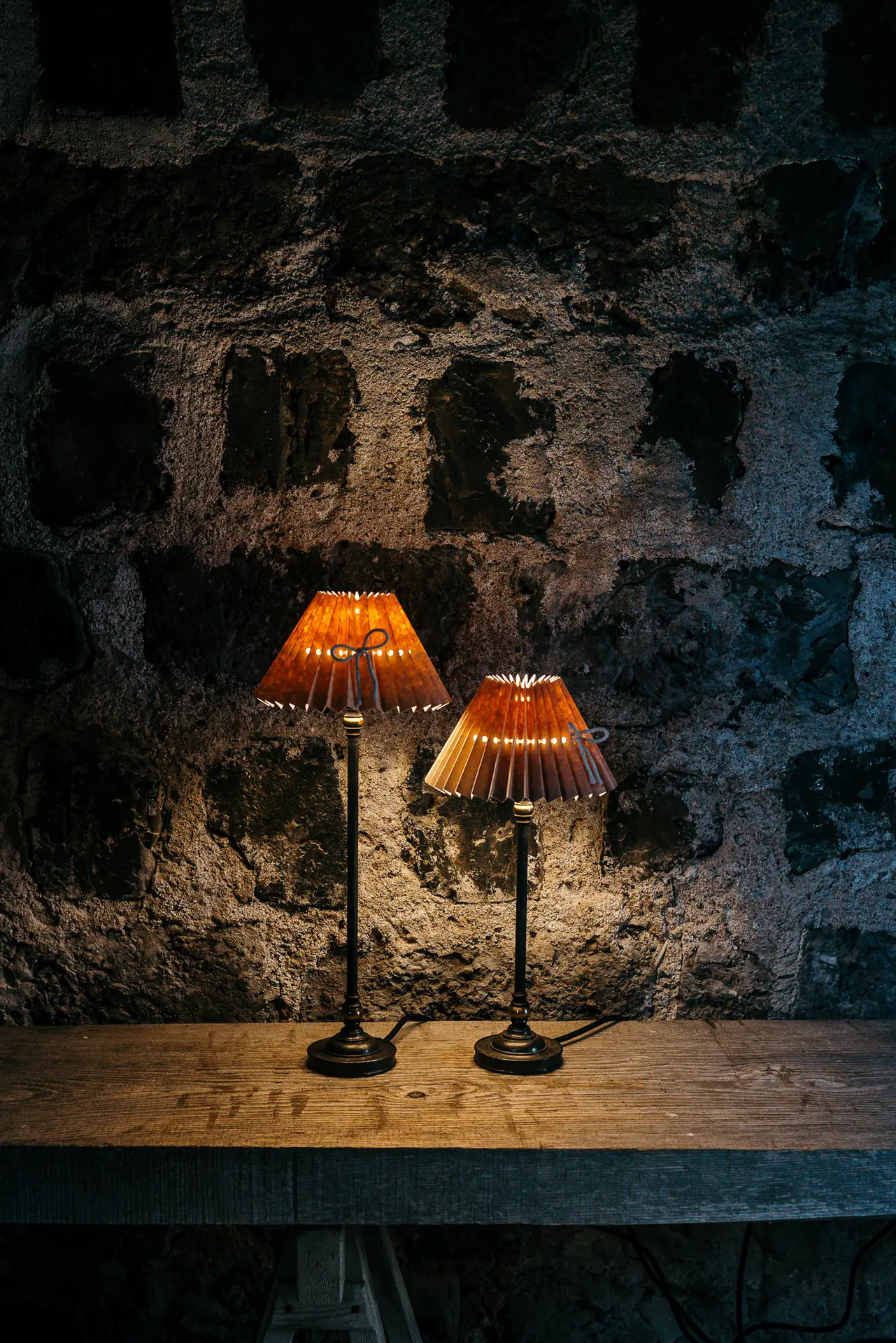 Gysinge eldgaffellampe stor bordlampe 52 cm