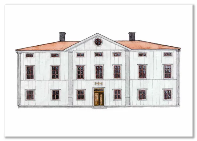 Gysinge Husillustrasjon 7 trykk A5 1800-tallet
