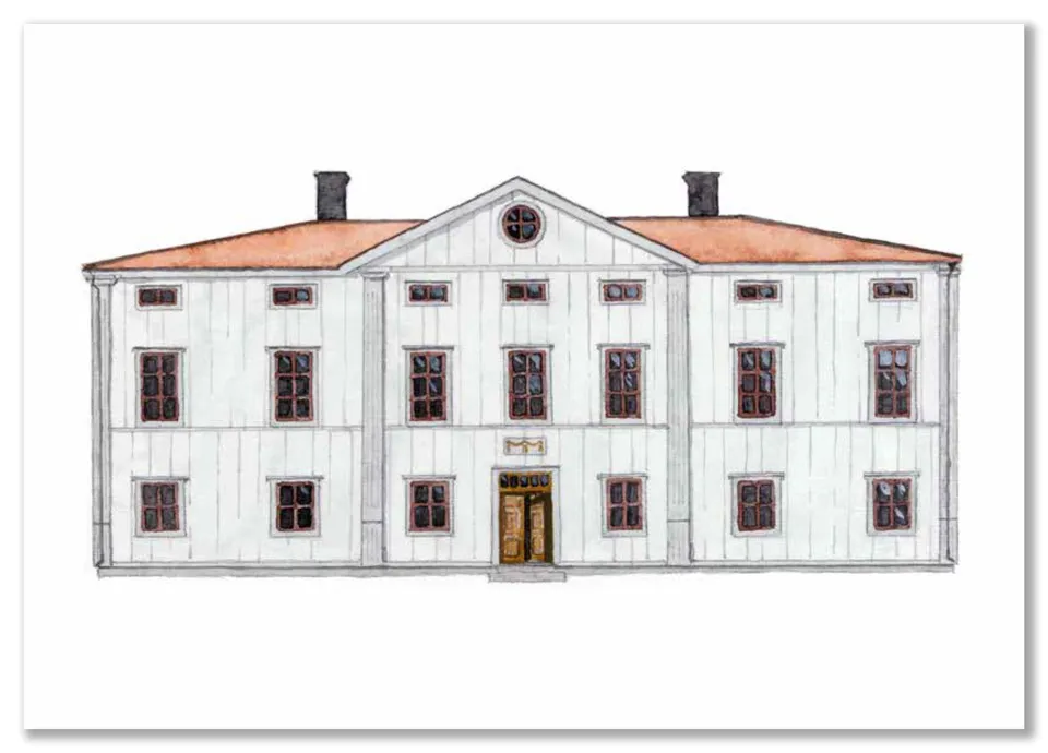 Gysinge Husillustrasjon 7 trykk A5 1800-tallet